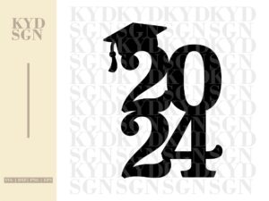 2024 Graduation SVG, Cake Topper SVG, Class of 2024 SVG Cricut