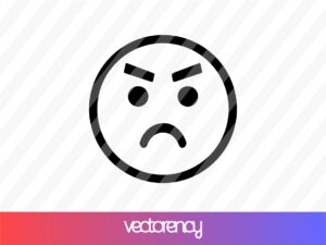 Angry Emoji Angry Face Cut File