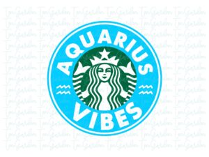 Aquarius SVG Astrology Zodiac Signs Starbucks Cold Cup SVG