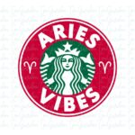 Aries SVG Astrology Zodiac Signs Starbucks Cold Cup SVG