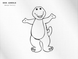 Barney Outline Clipart