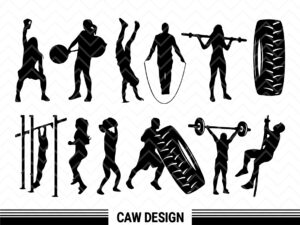 Cross Fit SVG Cut Files Cross Fit Silhouette