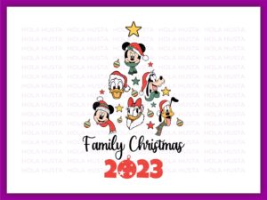 Family Christmas 2023 T-Shirt Design, Inspired Disney, PNG SVG EPS