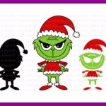 Grinch Christmas SVG Grinch face cut file