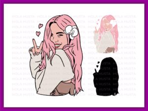 Karol G Pink SVG Vector Image Tomorrow Will Be Beautiful Peace Sign