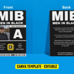 Men In Black Template Front