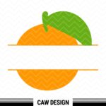 Orange Clipart, Orange Monogram SVG, Fruit