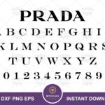 Prada Font SVG Individual Cut File