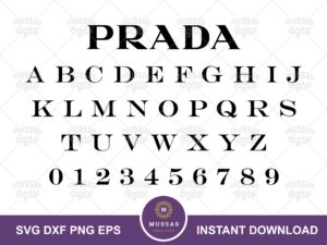 Prada Font SVG Individual Cut File