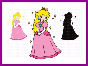 Princess Peach SVG Layered, High Quality Vector