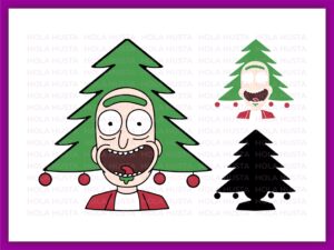 Rick Christmas Tree SVG Vector