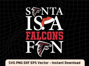 Santa is Falcons Fans SVG, Atlanta Falcons PNG