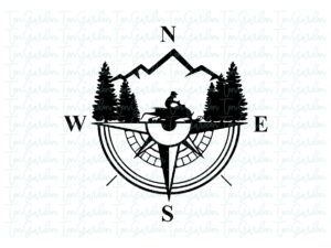 Snowmobile SVG Compass