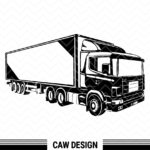 Truck Delivery SVG, Truck Clipart, Cargo Truck Silhouette