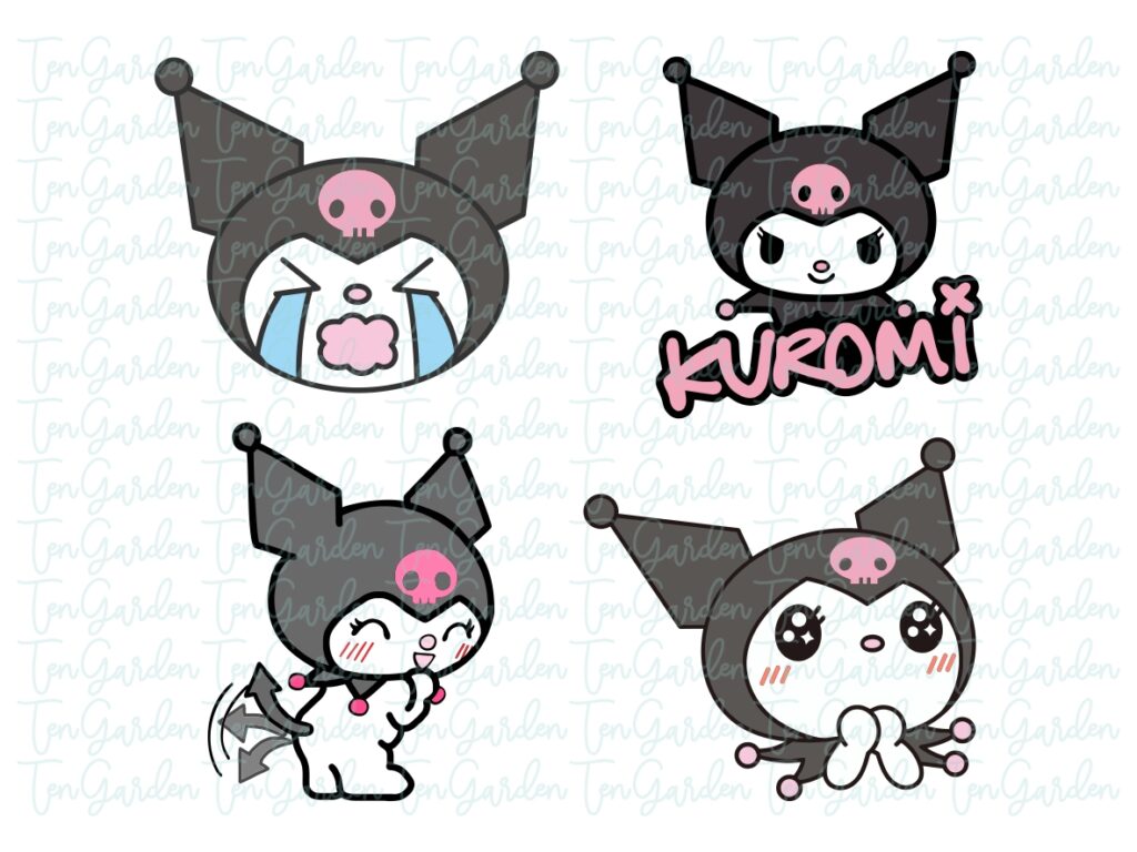 kuromi skull svg bundle