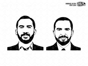 nayib bukele svg, nayib bukele presidente de el salvador vector