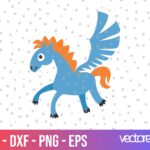 pegasus clipart, horse svg file