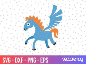 pegasus clipart, horse svg file