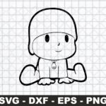 pocoyo outline svg clipart