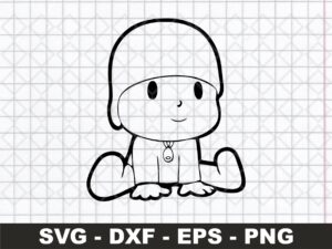 pocoyo outline svg clipart