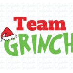 team grinch svg for cricut, grinch cristmas vector