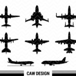 Airplane Silhouette SVG, Airplane Clipart