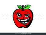 Apple SVG, Apple Character Clipart Vector