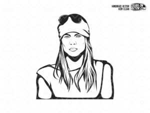 Axl Rose Vector Art, GNR Axl Rose SVG