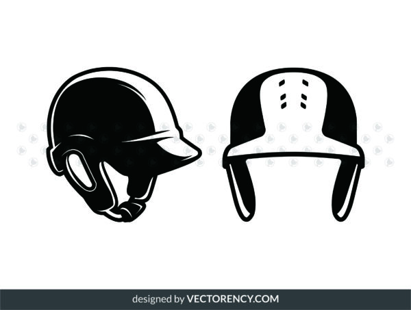 Baseball Batting Helmet SVG, Baseball Element Vector Clipart