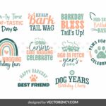 Birthday Dog Bandana SVG Bundle, PNG, EPS