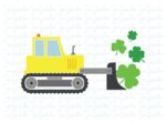 Bulldozer and leaf svg, clover leaf