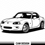 Car Clipart Inspired Mazda Miata SVG