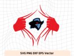 Dallas Renegades Superman Rip SVG Vector