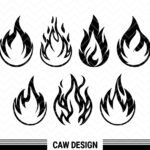 Flame SVG Cricut, Flames Vector, Fire