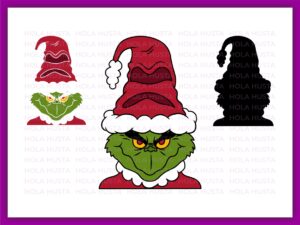 Grinch Christmas bad bunny Christmas SVG Vector Image