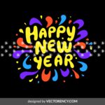 Happy New Year SVG, Typography PNG, EPS