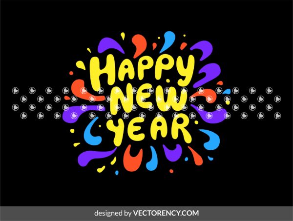 Happy New Year SVG, Typography PNG, EPS