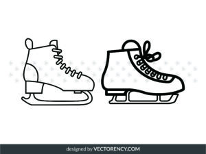 Ice Skating Shoes SVG