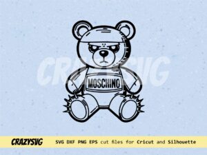 Inspired Moschino Toy Bear SVG, Bear Angry