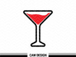 Martini Glass with Lime SVG