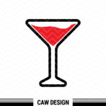 Martini Glass with Lime SVG