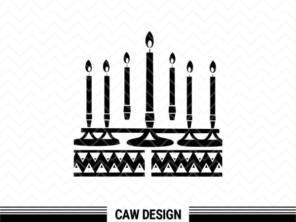 Mishumaa Saba Clipart, Kwanzaa SVG