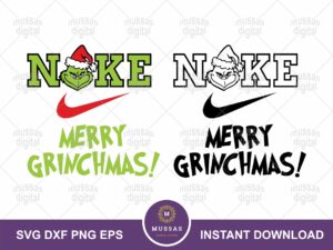 Nike Grinch SVG, Merry Grinchmas PNG EPS DXF