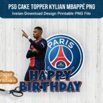 PSG Cake Topper Kylian Mbappé PNG