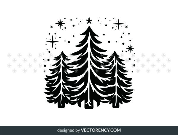 Pine Trees SVG, Winter Element Cricut