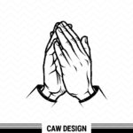 Pray Hands SVG Clipart Vector File