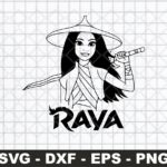 Raya and the last dragon SVG Raya princess outline silhouette