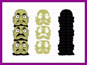 Spirited Away The Three Green Heads SVG