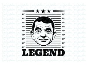 The Legend Mr Bean SVG, T-Shirt Design PNG