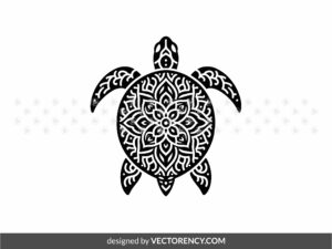 Turtle Mandala SVG, Vector, PNG